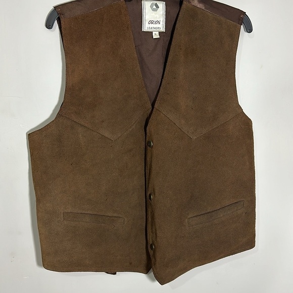 Vintage Womens Leather Vest Size XL Cowgirl Festival Country Concert Adjustable - Picture 9 of 12